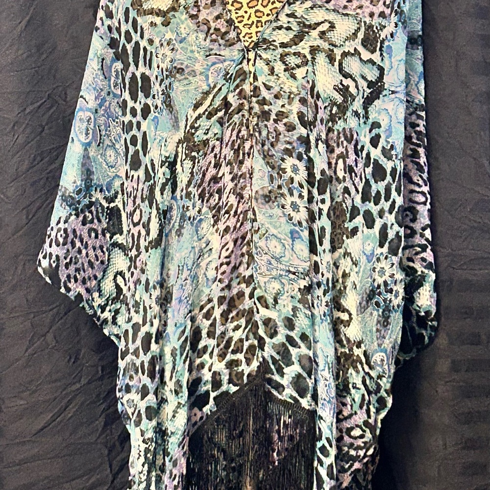 Multicolor Animal Print beach coverup